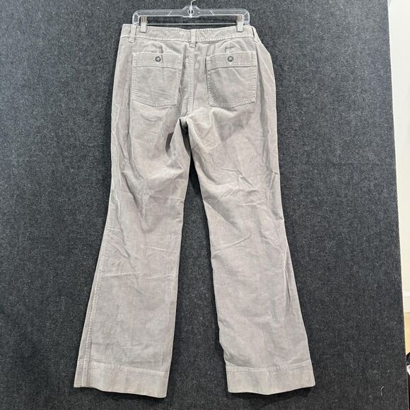 Eddie Bauer Pants Womens 10 Gray Corduroy Wide Leg Casual Stretch Trousers - Picture 8 of 10